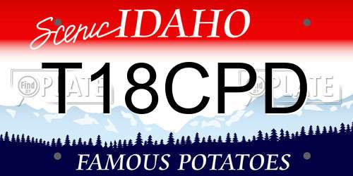 T18CPD Idaho License Plate