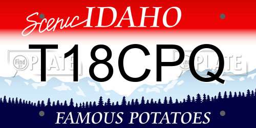 T18CPQ Idaho License Plate