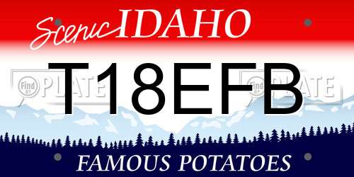 T18EFB Idaho License Plate