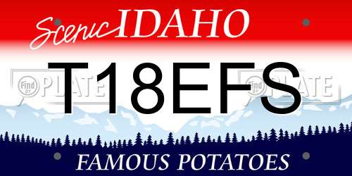 T18EFS Idaho License Plate
