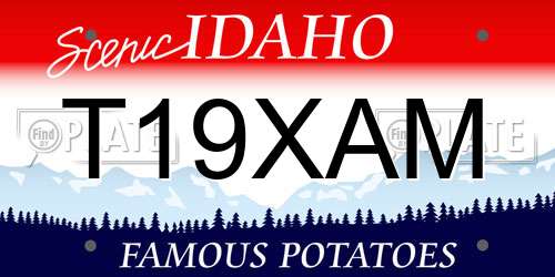 T19XAM Idaho License Plate