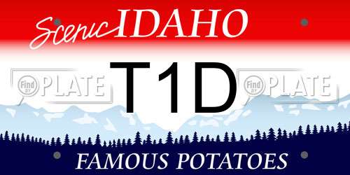 T1D Idaho License Plate