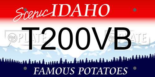 T200VB Idaho License Plate