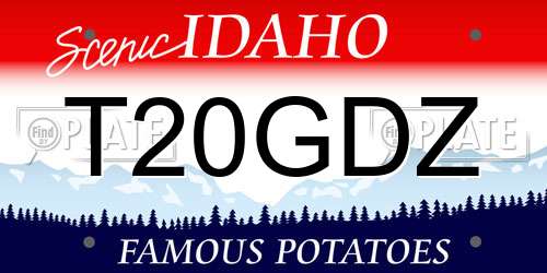 T20GDZ Idaho License Plate