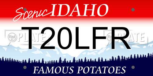 T20LFR Idaho License Plate