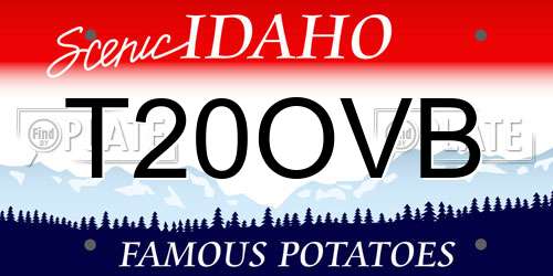 T20OVB Idaho License Plate