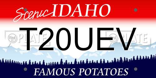 T20UEV Idaho License Plate