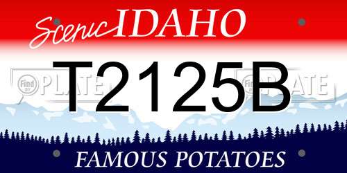 T2125B Idaho License Plate