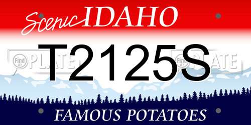 T2125S Idaho License Plate