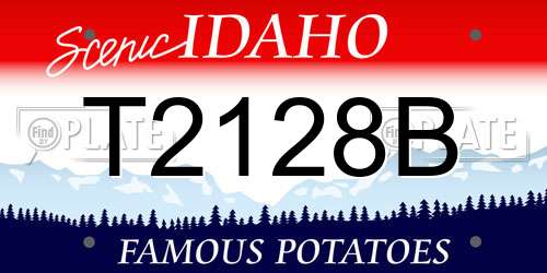 T2128B Idaho License Plate