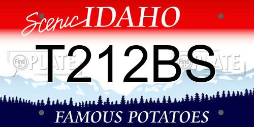 T212BS Idaho License Plate