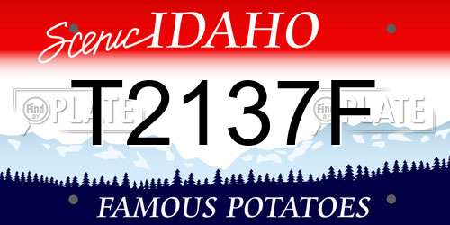 T2137F Idaho License Plate