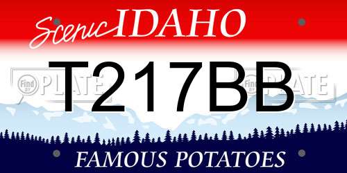 T217BB Idaho License Plate