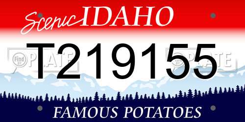 T219155 Idaho License Plate