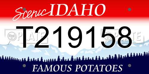 T219158 Idaho License Plate