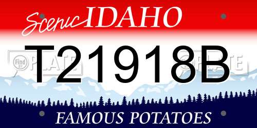 T21918B Idaho License Plate