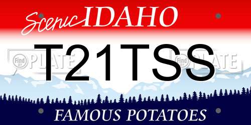 T21TSS Idaho License Plate
