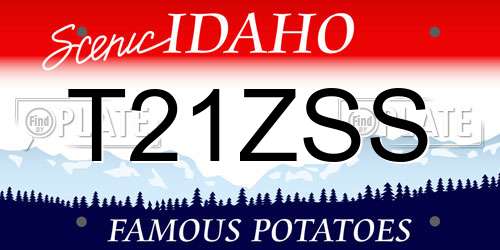 T21ZSS Idaho License Plate