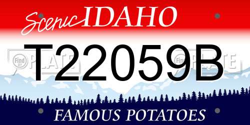 T22059B Idaho License Plate