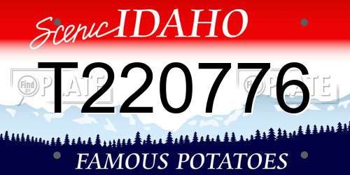 T220776 Idaho License Plate