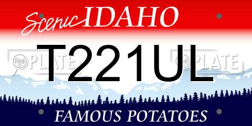 T221UL Idaho License Plate