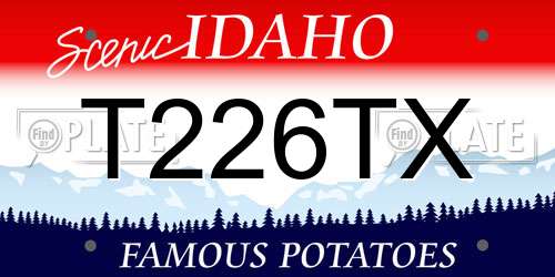 T226TX Idaho License Plate