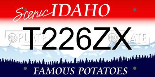 T226ZX Idaho License Plate