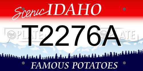 T2276A Idaho License Plate