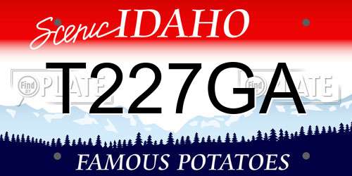 T227GA Idaho License Plate