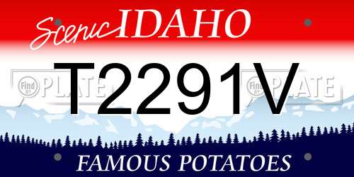 T2291V Idaho License Plate