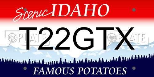 T22GTX Idaho License Plate