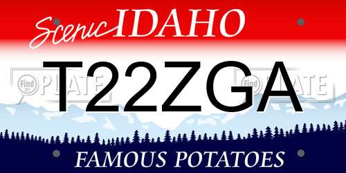 T22ZGA Idaho License Plate