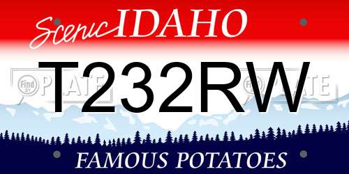 T232RW Idaho License Plate