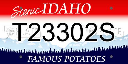 T23302S Idaho License Plate