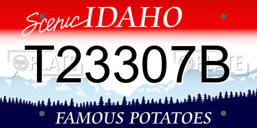 T23307B Idaho License Plate