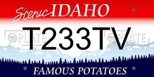 T233TV Idaho License Plate