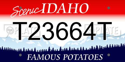 T23664T Idaho License Plate