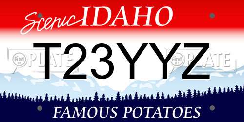 T23YYZ Idaho License Plate