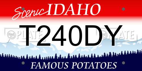 T240DY Idaho License Plate