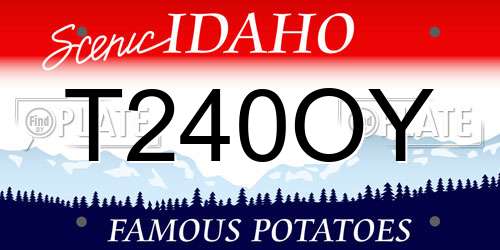 T240OY Idaho License Plate