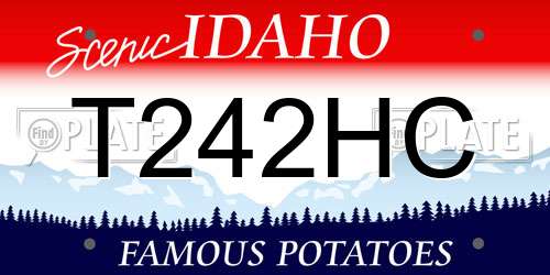 T242HC Idaho License Plate