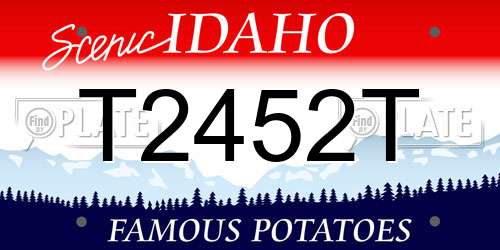 T2452T Idaho License Plate