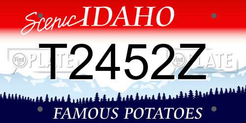 T2452Z Idaho License Plate