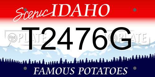 T2476G Idaho License Plate