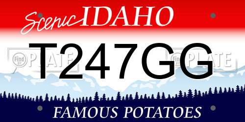 T247GG Idaho License Plate