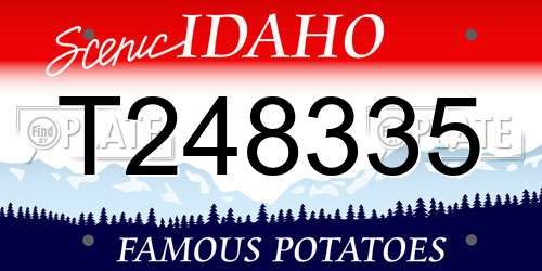 T248335 Idaho License Plate