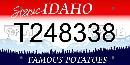 T248338 Idaho License Plate