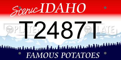 T2487T Idaho License Plate