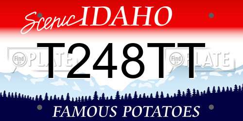 T248TT Idaho License Plate