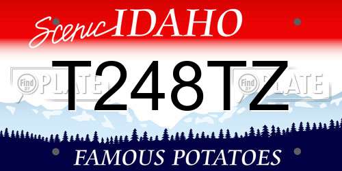 T248TZ Idaho License Plate